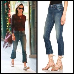 NWOT Mother Insider Crop Jeans in Double Trouble